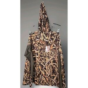 BASSDASH UPF 50+ Lightweight Hunting Camo Hoodie Quick Dry Performance XL Youth